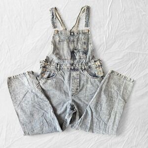 Free People blue denim overalls